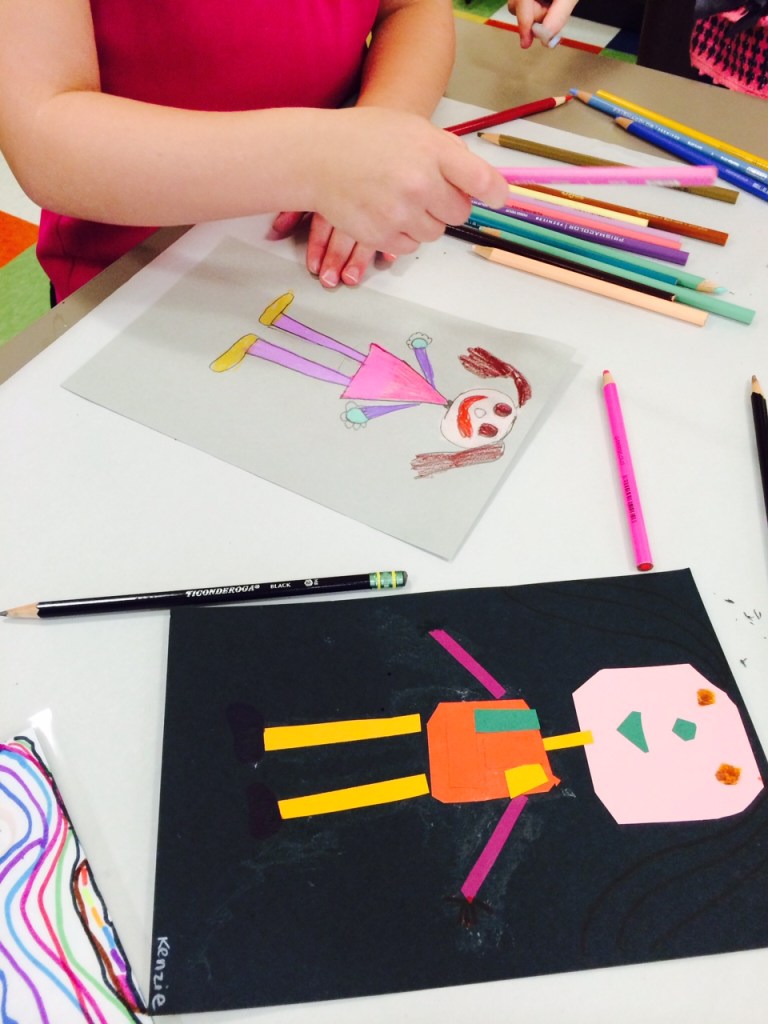 collage into drawing